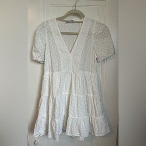 Zara White Eyelet Dress